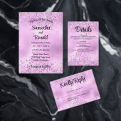 エレガント薄紫グリッターとフォイル差出人住所ラベル ラベル (この独立クリエイターのコレクションをカスタマイズ。)