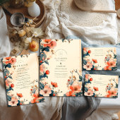 エレガントフローラ結婚アールヌーボー セーブザデート