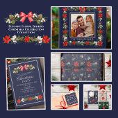 エレガントフェスティバルフローラ初めてのクリスマス クッション