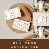 Elegant Floral Hair Stylist エプロン