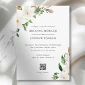 Elegant Floral Magnolia Wedding  ギフトタグ