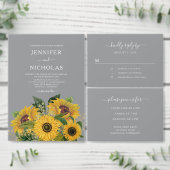 エレガント灰色ひま結婚の 招待状 (この独立クリエイターのコレクションをカスタマイズ。)