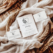 Elegant Floral Tooth Dental Graduation 招待状