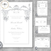 エレガントフランスのグビクトリアンラ結婚イ 出欠カード