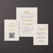 Elegant Gold Script Wedding Invitation Belly Band 招待状ベリーバンド (この独立クリエイターのコレクションをカスタマイズ。)
