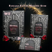 Elegant Gothic Wedding Rose Frame  セーブザデート