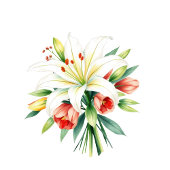 Elegant Black Floral Beverage Menu アクリルサイン