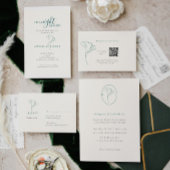 Simply Elegant Emerald Modern Wedding Program