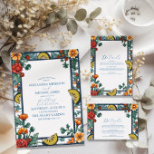 レモエレガントンボタニカル地中海のブ結婚ルーズ エンクロージャーカード