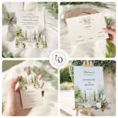 Elegant Watercolor Manor Garden Wedding ポスター