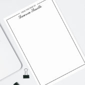 かわいいエレガントミニマルなブラックスクリプト |白 プリントバックパック