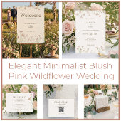 Blush Pink Wildflower Wedding Save the Date マグネット