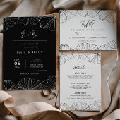 ミニマエレガントリストのイチョウたった今結婚しました 案内ポストカード