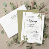 Elegant Minimalist Greenery Wedding Guest Book ゲストブック (この独立クリエイターのコレクションをカスタマイズ。テスト)