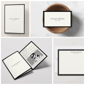 Elegant Real Estate Broker Modern Minimalist Ivory 名刺