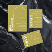 ミニマエレガントリストのムスリム白結婚真鍮 招待状 (この独立クリエイターのコレクションをカスタマイズ。)