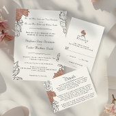 エレガントフォーマルアールヌーボー結婚s 招待状