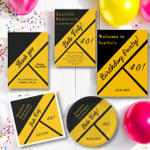 黒エレガントと金ゴールドラグジュアリーシック40th誕生日 ペーパープレート