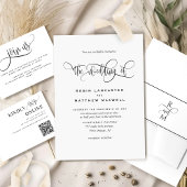 QRコーエレガントドのウェブサ結婚イトKraftのスクリプト エンクロージャーカード