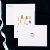 グリーンエレガントクリスマスツリーズホリデー ラベル (この独立クリエイターのコレクションをカスタマイズ。)