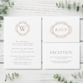 モノグラム入りの結婚式用返信先住所ラベル ラベル (この独立クリエイターのコレクションをカスタマイズ。)