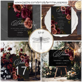 ムーディエレガントー消音Rust & Burgundyフローラ結婚の メニュー