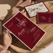 Luxury Monogram Calligraphy Wedding Seating Chart ポスター