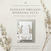 Elegant Organic Modern Wedding RSVP Card 