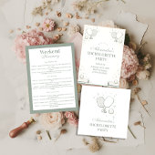 Elegant Pickleball Club Bachelorette Party 招待状