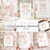 Pink Bow Bridal Shower ラウンドシール