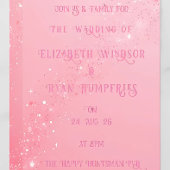 結婚式エレガントの招待のためのピンクのスパークルデザイン& フェイバーボックス