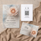 アクリルピンクローズデュー結婚式招待状 アクリル招待状 (この独立クリエイターのコレクションをカスタマイズ。)