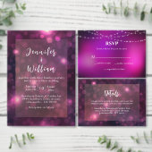 パープルスパークルシルバーストリングライト結婚ズ ハートシール (この独立クリエイターのコレクションをカスタマイズ。)