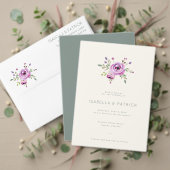 Elegant Floral Wedding Announcement スタンダードカクテルナプキン (この独立クリエイターのコレクションをカスタマイズ。テスト)