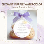 Elegant Purple Watercolor Bakery Loyalty Rewards 名刺