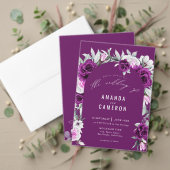 紫エレガント素朴赤面幾何結婚式 ゲストブック (この独立クリエイターのコレクションをカスタマイズ。テスト)