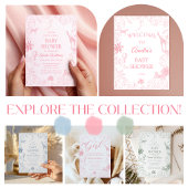 Blush Pink Safari Animals Jungle Diaper Raffle エンクロージャーカード