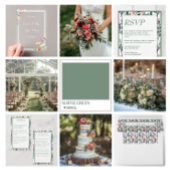 お洒落フローラ水結婚色 出欠カード