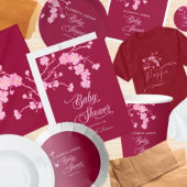 桜エレガントさくらんぼ咲き赤ちゃんシャワー Tシャツ