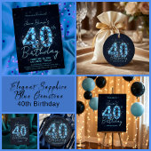 Glamorous Blue Diamond 40th Birthday フェイバータグ