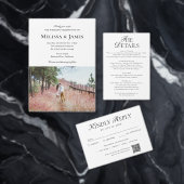 Minimalist Monogram Script Ampersand 招待状ベリーバンド (この独立クリエイターのコレクションをカスタマイズ。)