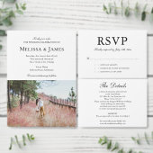 シンプルエレガントScript Photo Reharsal Dinner 招待状 (この独立クリエイターのコレクションをカスタマイズ。)