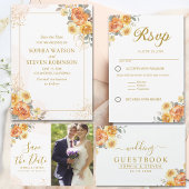 Chic wedding with Orange Flowers スタンダードカクテルナプキン