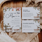 茶パーティーエレガントベビーシャワー招待状 招待状