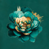 エレガントティール(緑がかった色)及び金ゴールドフローラバチェロレッテ 招待状