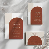 Minimalist Boho Terracotta Orange Welcome Wedding ラウンドシール