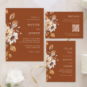 結婚式の愛を捉えるフォトシェアQRコード エンクロージャーカード