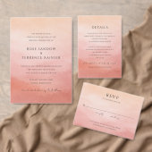 Elegant Tropical Sunset Wedding Invitation (この独立クリエイターのコレクションをカスタマイズ。)