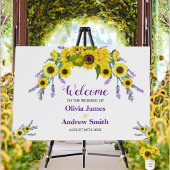 Sunflower & Lavender Vintage Floral Wedding Party 