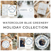 ブルーエレガントグリーンリース セラミックオーナメント